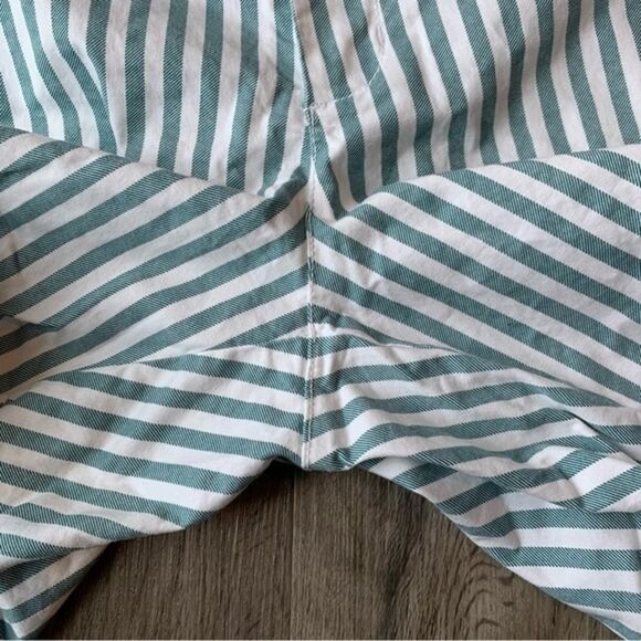 COPY - Old Navy Women's Everyday Cotton Short Green and White Striped - Picture 6 of 9